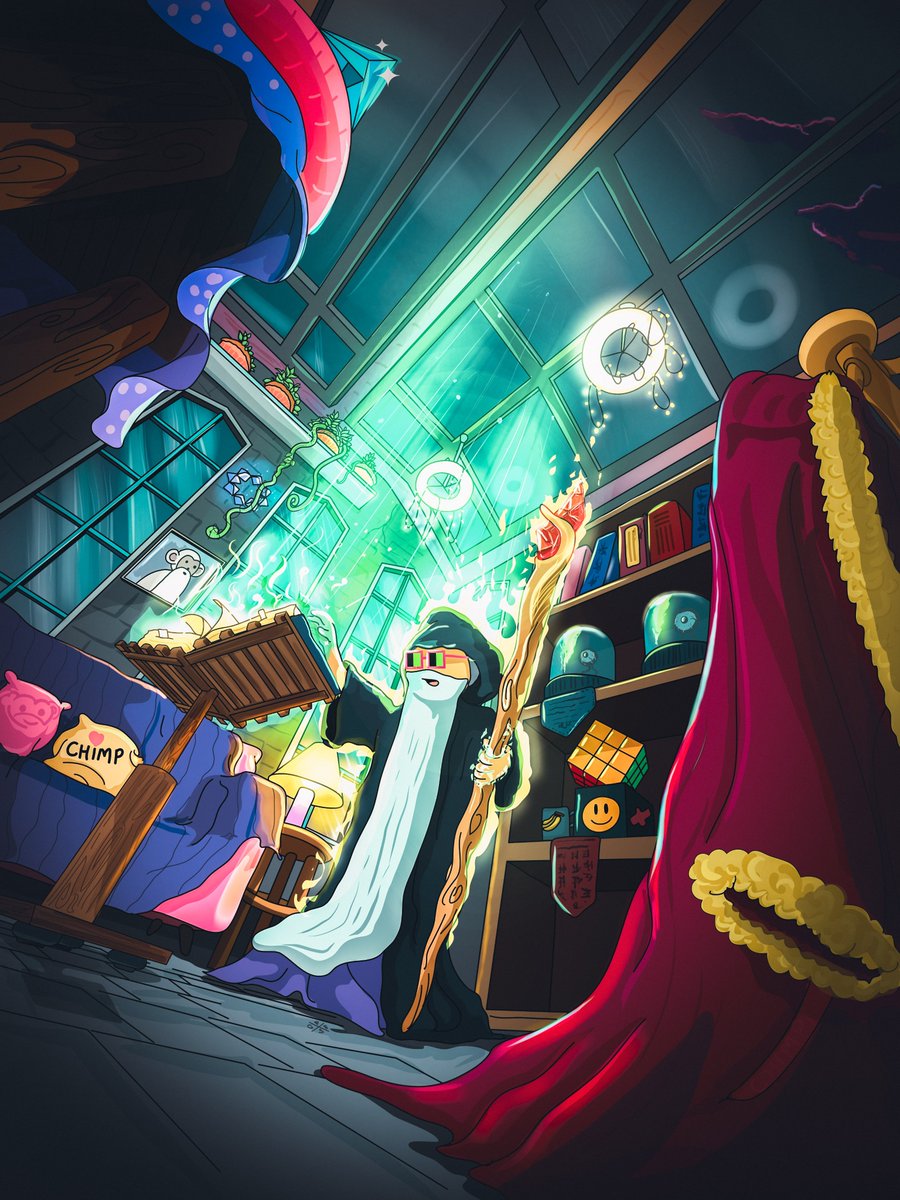 My submission for #chimpersaf contest. seems like the Master chimpo is onto something. Thanks for this opportunity. Also attaching the process in the thread 🧵where you see how I created this crazy perspective and what all went into creating this <a href="/ChimpersAF/">ChimpersArt</a> #art #NFTCommuntiy ✨