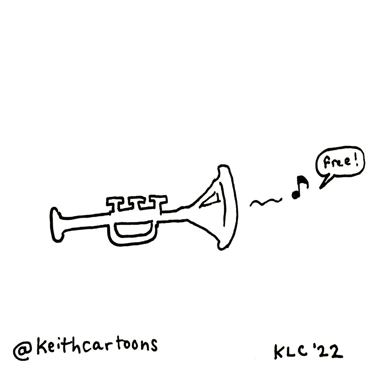 The great escape. #doodle #cartoon #music #musicianhumor #trumpet