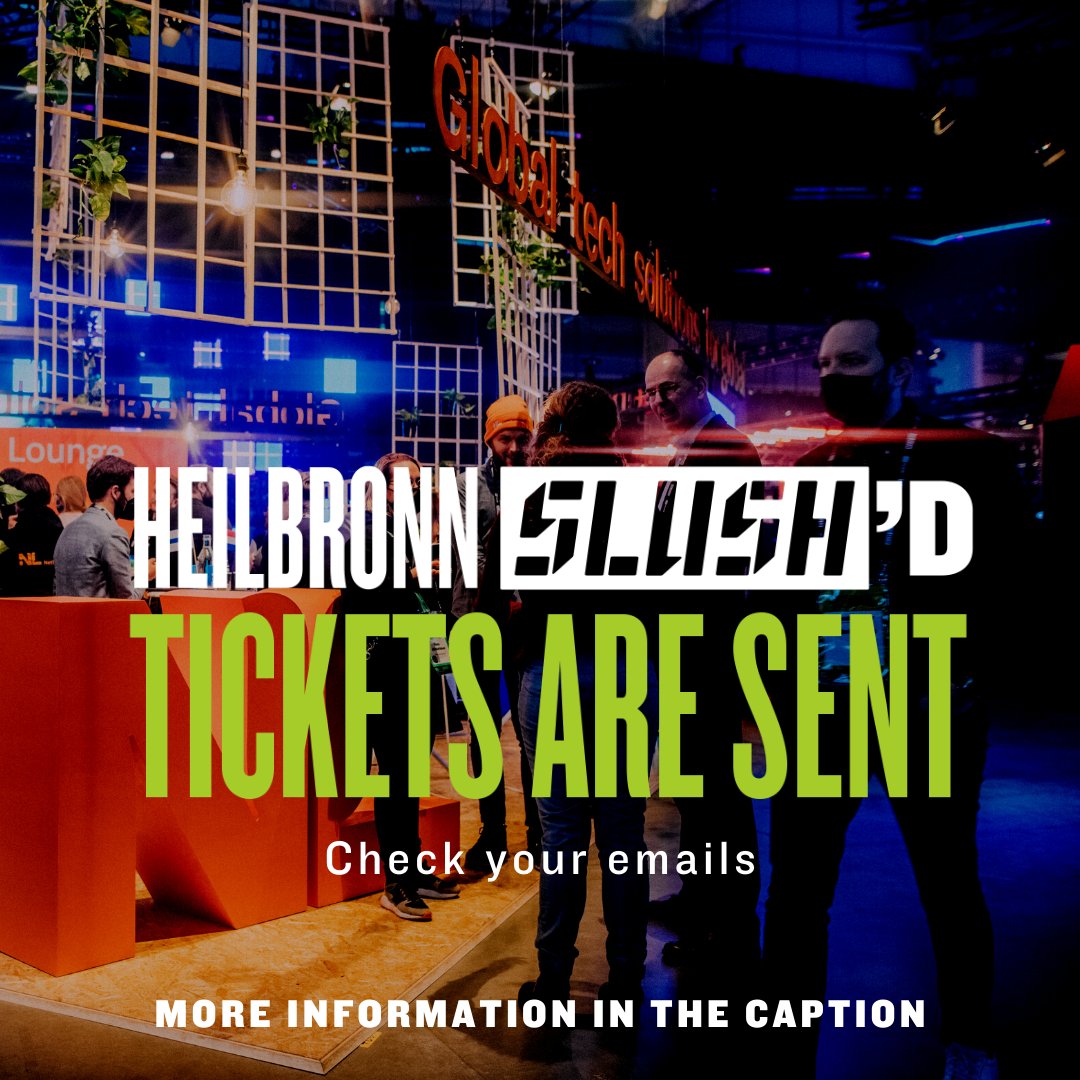 #Univents has sent out all the Heilbronn Slush'D tickets!! If you have not received anything yet, please 𝐜𝐡𝐞𝐜𝐤 𝐲𝐨𝐮𝐫 𝐒𝐏𝐀𝐌 𝐟𝐨𝐥𝐝𝐞𝐫, as sometimes emails can end up there 👀. Everyone should now be in possession of their ticket!