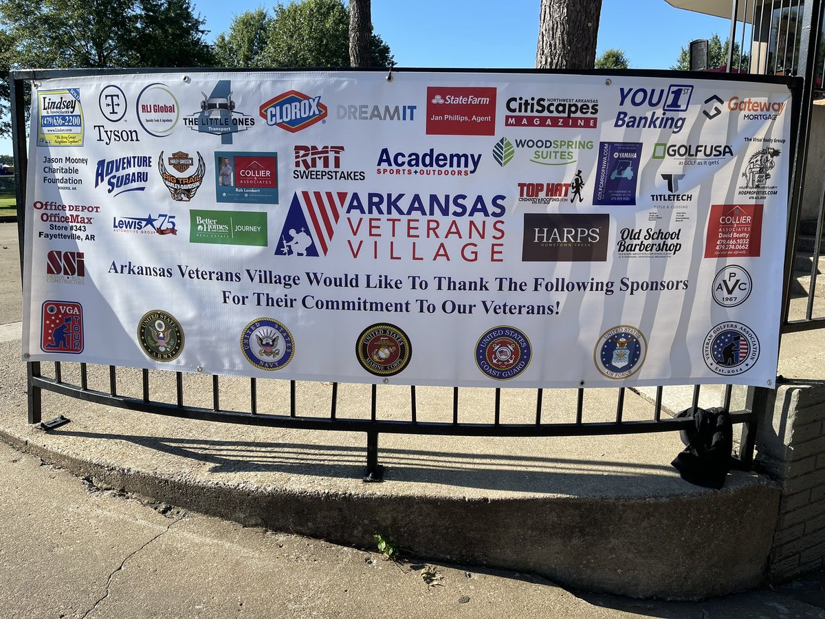 Our 5th Annual <a href="/ArkVetsVillage/">ArkansasVeteransVillage</a> Golf Tournament at Paradise Valley Athletic Club @pvac1967 in Fayetteville is underway! 1st flight tees off at 8am and 2nd flight will tee off at 1pm.