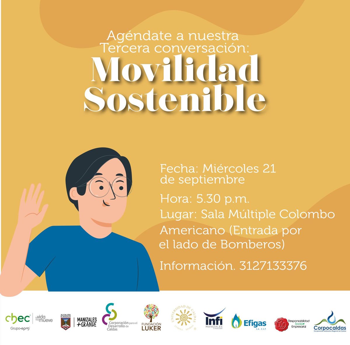 EstoyConMzles's tweet photo. ¡Empezamos la semana con toda! 💛
Tendremos nuestras conversaciones el martes (20) y miércoles (21) a las 5:30pm en el @colombomzales 
Fav si nos vas a acompañar 🖐️❤️ https://t.co/tdls3nbjtf