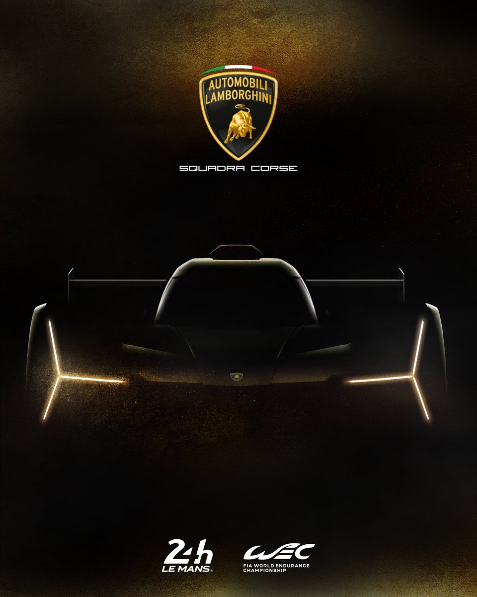 24hoursoflemans's tweet photo. Lamborghini Squadra Corse @LamborghiniSC has unveiled a first glimpse of the LMDh prototype's design features that the Italian marque will field in @FIAWEC and @IMSA in 2024 !

#LeMans24 https://t.co/oMpJyUo8Bw