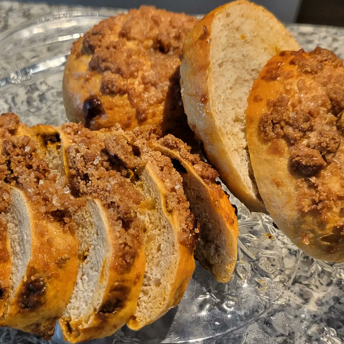 BbBroomfield's tweet photo. Ready for breakfast? Look no farther than our latest #BakeOfTheWeek - Cinnamon Sugar Crunch Bagels!
For these treats, we've taken our favorite bagel recipe, loaded it up with cinnamon chips and a cinnamon swirl, and topped it with a delicious cinnamon sugar crunch! https://t.co/MxuHdYs1s6