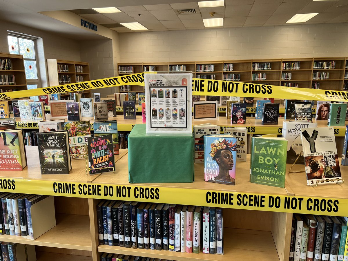wlhs_media's tweet photo. Celebrating Banned Book Week at the Lake. Check out our selection of banned &amp; challenged books! https://t.co/0SpUtg93AE