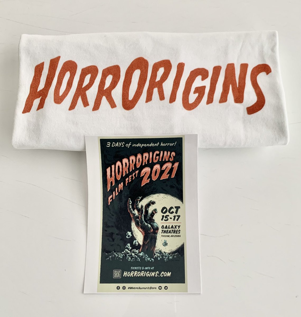 REDRUBY_Movie's tweet photo. Many thanks to the folks at HorrOrigins for all the film festival swag, and for the official selection! #CalistaWay #Writing #screenplay #shortfilm https://t.co/EZQnDVhhca