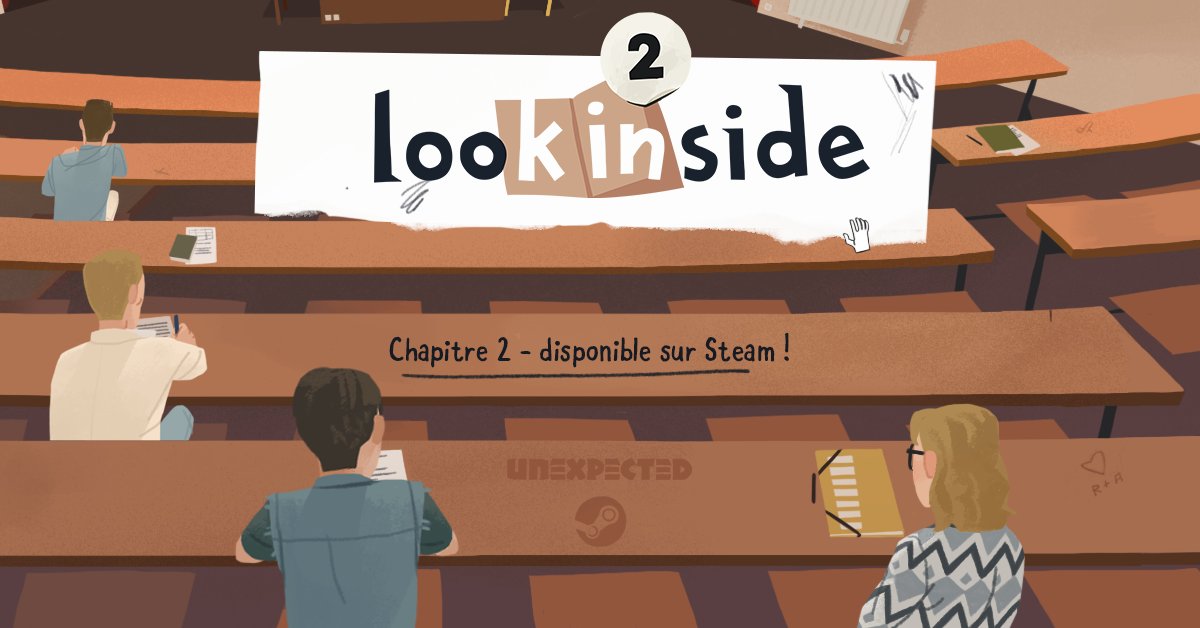 Unexpected_std's tweet image. 📖looK INside - Chapitre 2 est à présent disponible sur 🔴Steam ! 
Vous n'avez aucune idée de ce dont il s'agit ? Pas de souci, nous avons préparé un bundle avec les deux jeux qui vous fait économiser 20% !

🔗store.steampowered.com/bundle/28067/l…