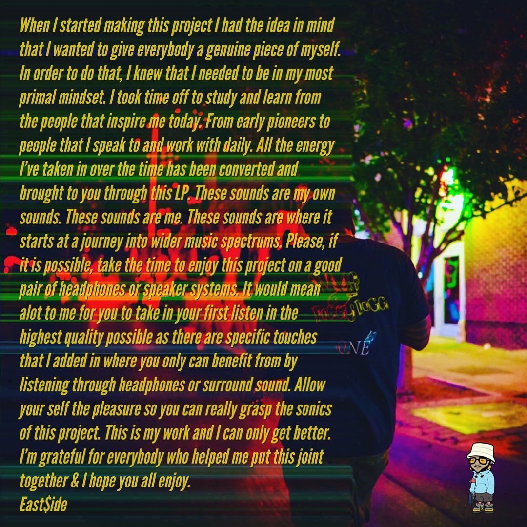 YoFUNKRULA's tweet photo. My LP East$ide Manifesto is out now on all dem lil platforms yall be on! https://t.co/F568T8rnpy https://t.co/X1tsCQ0GtG