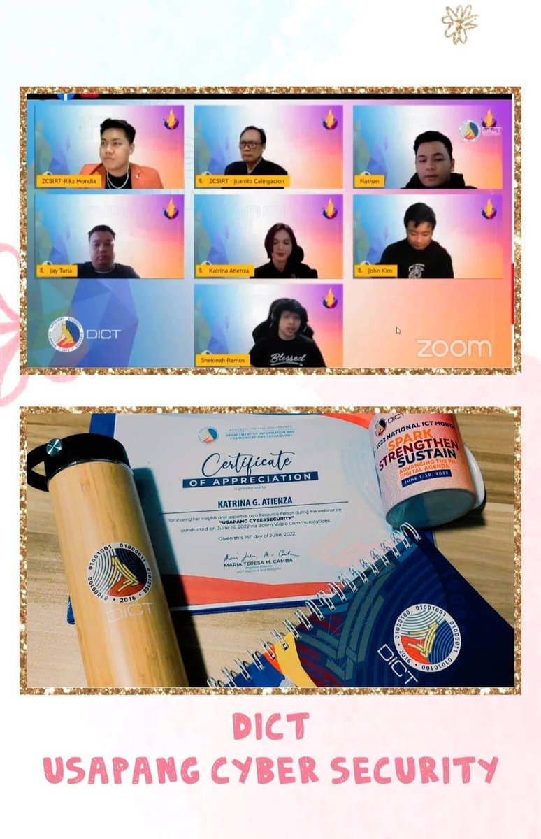 Thank you so much for sending these tokens all the way from Zamboanga sir Juanito Calingacion and Rikz Mondia💕🙏🏼 Thank you once again DICT IX Basulta✨❤️#cybersecurity