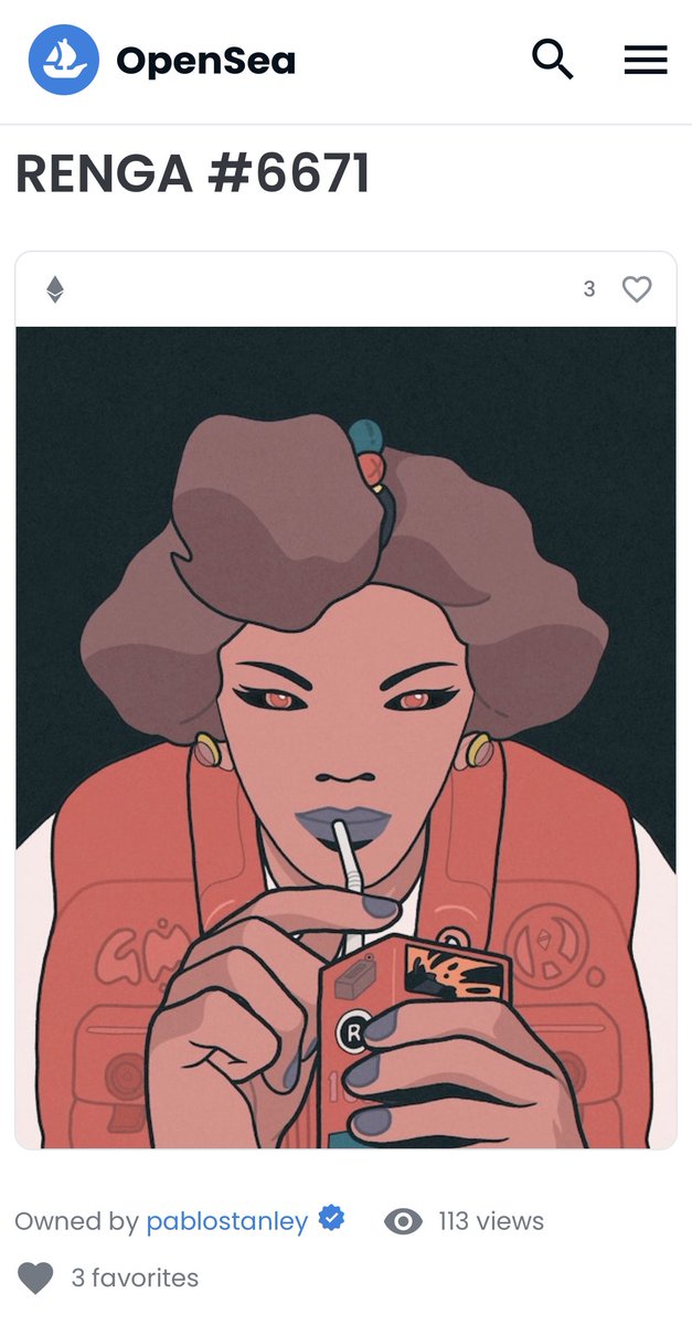 The0xJuan's tweet photo. You know a collection has great art when the amazing @pablostanley acquires one piece https://t.co/liOXmUSdK3