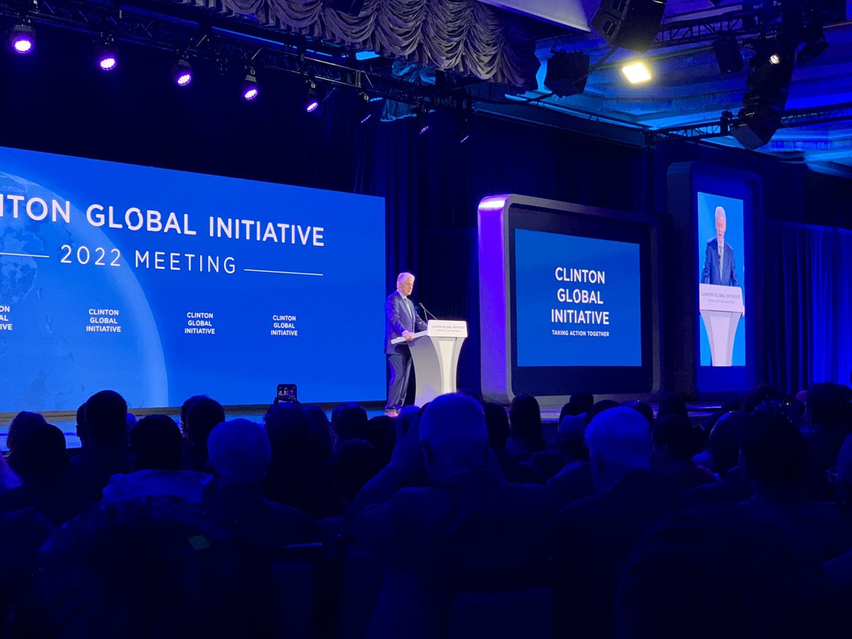 aTunkel's tweet photo. It is truly energizing to be back at #CGI2022! From its early days (pic below circa 2009!), @ClintonGlobal’s unique #commitments and multistakeholder #partnerships model catalyzed  humanity, passion and impact so needed on a global stage today #UNGA #SDGs https://t.co/ncFhrbcGMj
