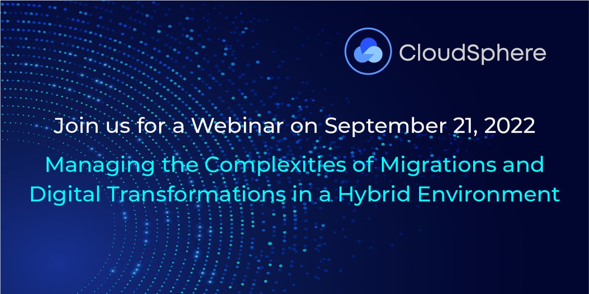 CloudSphereAI's tweet photo. Two days left to join our September 21st webinar with @KeithNeilson_! 
 
Learn the current state of migrations and #DigitalTransformations and how to manage risk as these challenges become more complex. Register here. 👇
 
https://t.co/RLyPMb1EVe https://t.co/Yh2WDSo8Uq