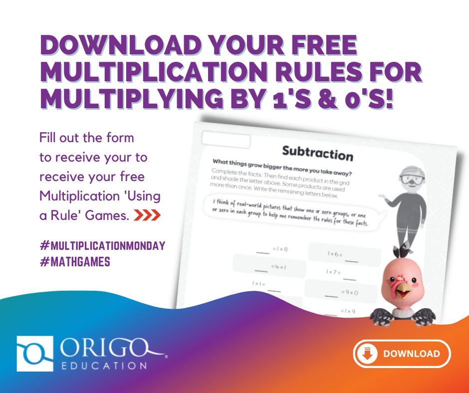 origomath's tweet photo. Happy #MultiplicationMonday #math #teachers! Fill out the form to receive your free Multiplication 'Using a Rule' Games. - https://t.co/MD91LrIMp9
#mathematics #matheducator #mathteacher #teachers #mathisfun #mathskills #mathematicsgames #mathactivities #mathematicsactivities https://t.co/wlF32Sobmn