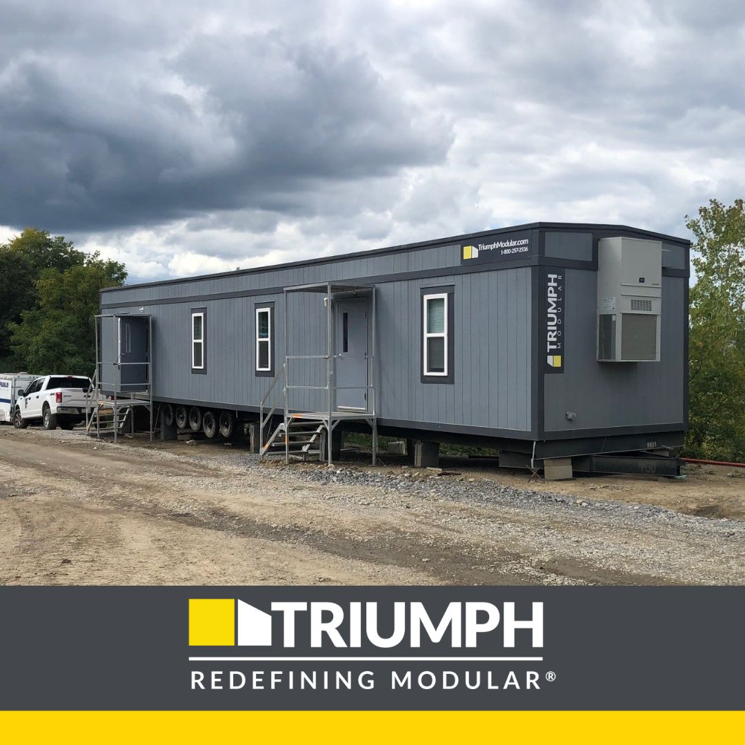 triumphmodular's tweet photo. Franjo Construction is breaking ground on a large multi-unit apartment complex outside of Pittsburgh. Triumph Modular is onsite providing a 12' x 60' mobile office for their team. #construction #pittsburgh #triumphmodular https://t.co/z9gtuYKeRL
