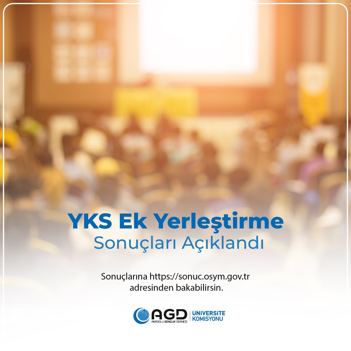 📣 YKS Ek Yerleştirme sonuçları açıklandı!
🔗 Sonuçlarına sonuc.osym.gov.tr adresinden bakabilirsin.

#BuGelecekSenin #TercihimAGD
#tercih2022