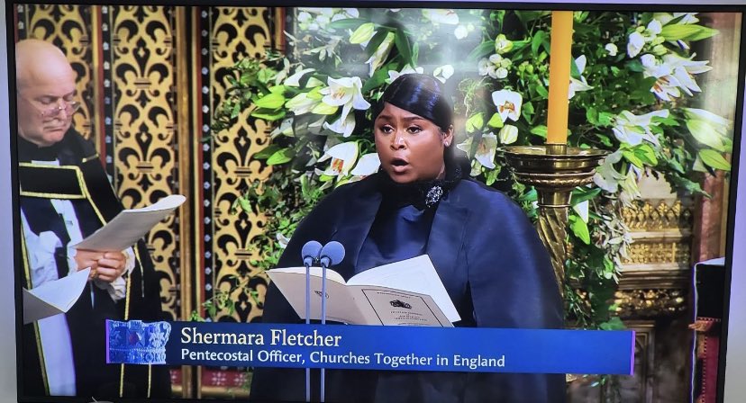 ShermaraFletche's tweet photo. Historic moment and honour to represent CTE  Pentecostal and Charismatic relations &amp; share a word of prayer for the Queens Funeral.
Thanks everyone for your kind messages !
Thanks to an amazing General Secretary @_mikeroyal and team at @ChurchesEngland #Queen #queensfuneral https://t.co/paGrCnMgMT
