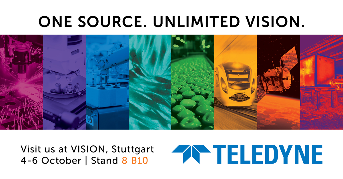 Lumenera's tweet photo. It's just around the corner; Teledyne will be at Vision @Messe_Stuttgart https://t.co/NcnuuFnCL9 Oct 4-6th with all our imaging solutions on display. From transportation to food inspection, look to Teledyne as your one source for vision.
#machinevision #vision2022 #boardlevel https://t.co/bGrSQKesXf