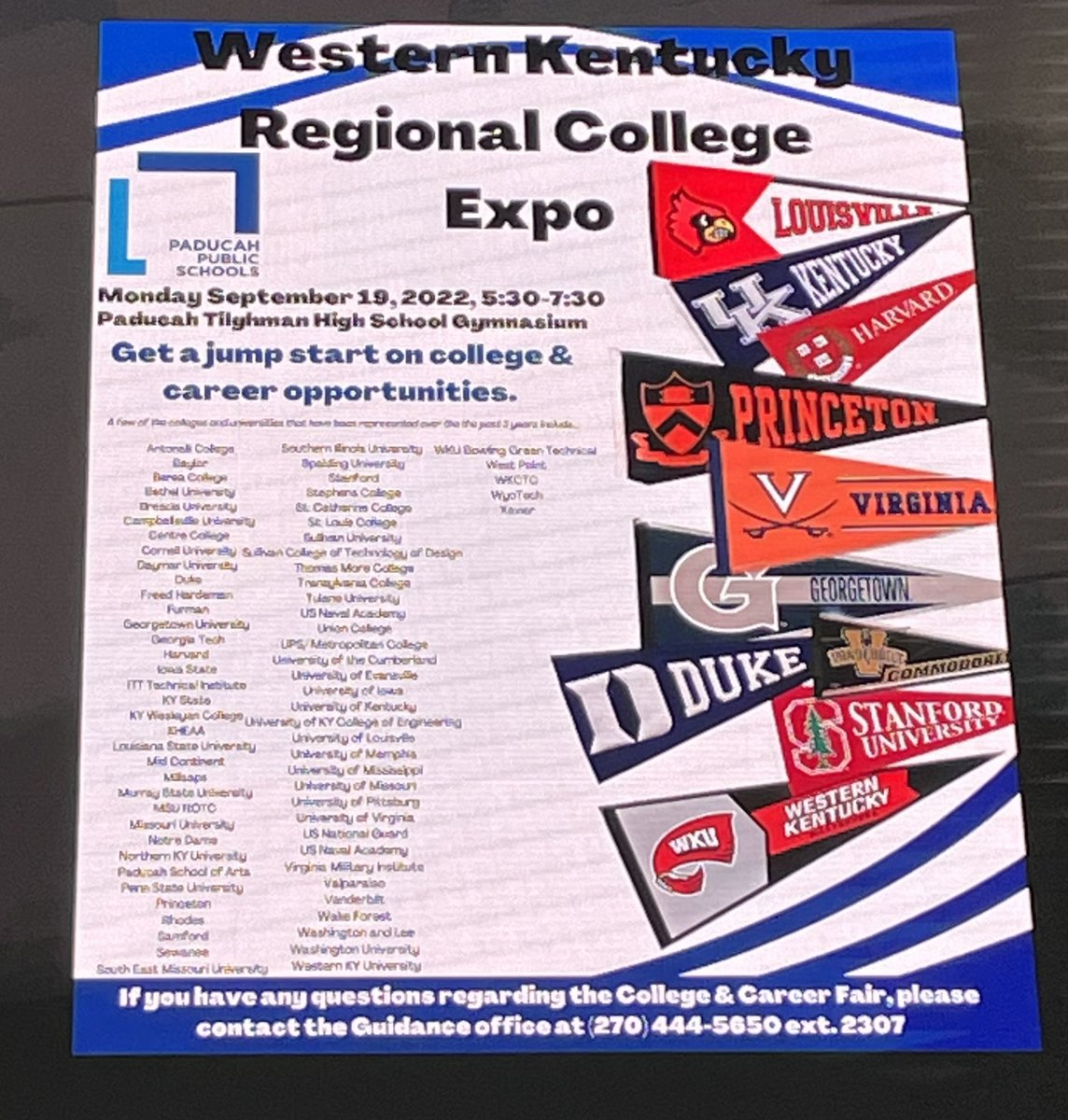 ShondaBurrus's tweet photo. College Expo tonight https://t.co/GrZducCutt