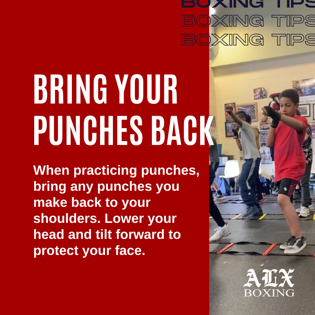 ALXBoxingClub's tweet photo. Boxing tip of the week! When practicing punches, bring any punches you make back to your shoulders. Lower your head and tilt forward to protect your face.

Follow us for more tips! 

#alxboxingclub #alexandriaboxingclub #boxing #boxingtraining https://t.co/WI9DSWk635