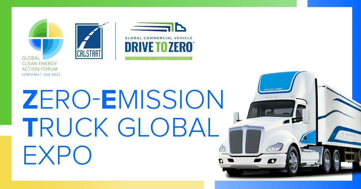 Attending #GCEAF this year? Come see CALSTART and <a href="/TeamDriveToZero/">Global Commercial Vehicle Drive to Zero</a>'s Global #ZeroEmission Expo!
 
Don't miss your chance to get an up-close look at a variety of trucks from OEM's like <a href="/nikolamotor/">Nikola Corporation</a>, <a href="/Ford/">Ford Motor Company</a>, <a href="/xostrucks/">Xos</a>, <a href="/PeterbiltMotors/">Peterbilt Motors Co.</a> and more.

Learn more: buff.ly/3EKOSQz