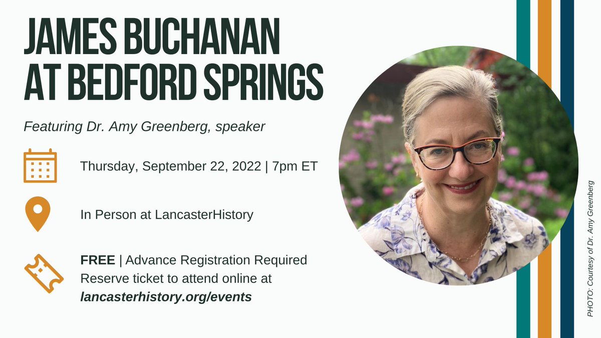 How did Buchanan's time at Bedford Springs Resort contribute to his success as a politician? Find out from PSU's Dr. Amy Greenberg on Sept. 22 at 7pm. Free but registration required. Register at ow.ly/pAJf50JGMBy.