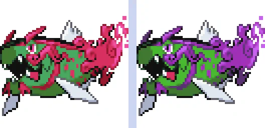 定期更新 #ポケモン #ドット絵 、714目は #イダイトウ #オスのすがた 。もうちょっと静かに泳いでおくれ……#pokemon #pixelart 