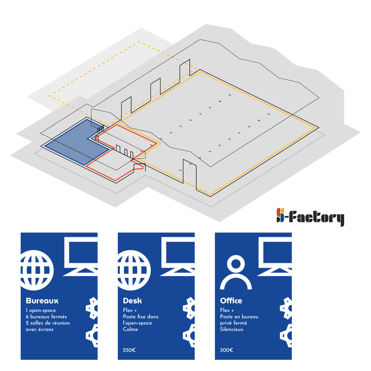 sfactorynantes's tweet photo. La S-factory qu'est ce que c'est ?

🛠 2700m2 d'espace entrepôt
💻 150m2 d'openspace
👥 6 bureaux fermés pour installer son équipe
📂 2 salles de réunion
🍴🛋 1 espace restauration détente
🖼 1000m2 extérieur

#coworkingindustriel #industriedurable #innovationdurable #nantes https://t.co/fruajOjS3v