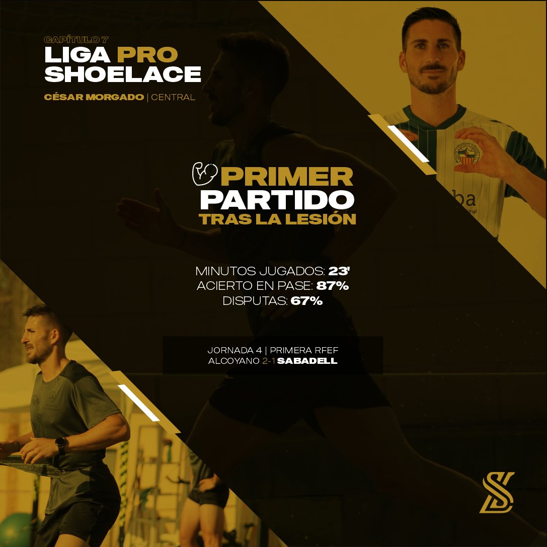 🔎 𝐋𝐢𝐠𝐚 𝐒𝐡𝐨𝐞𝐥𝐚𝐜𝐞 𝐏𝐫𝐨 | Capítulo 7 con César Morgado 🔝⚽

El 21 de diciembre de 2021 sufrió una rotura de LCA y, ocho meses y 25 días después, ha vuelto a un terreno de juego con el Sabadell.

💪 ¡Cuánto nos alegramos!

➡️ shoelace.es/2022/09/19/cap…

#LigaShoelace