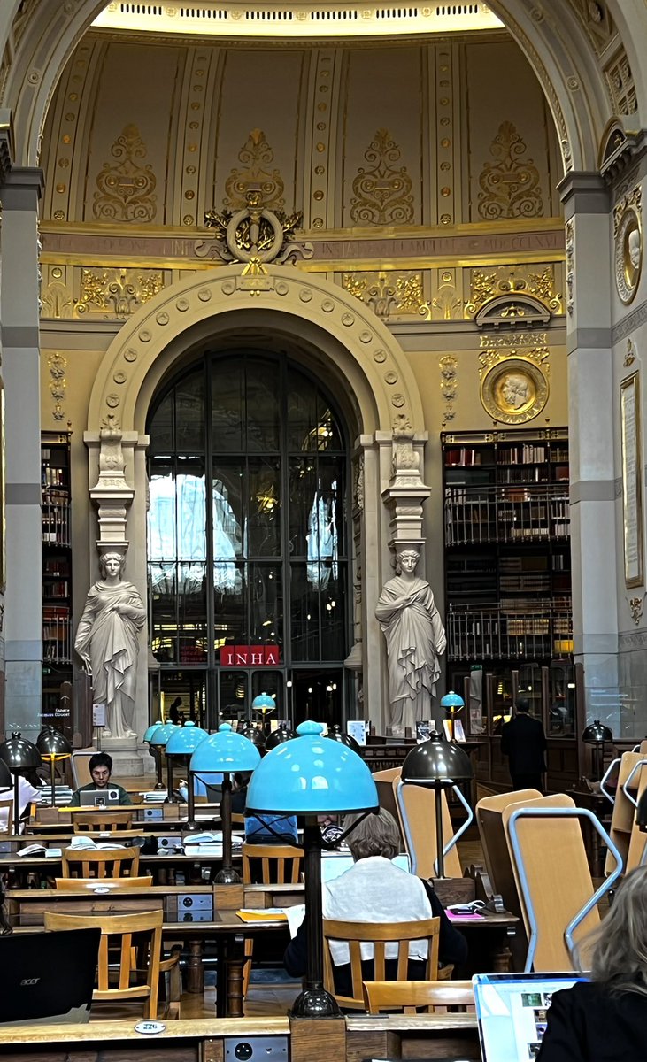 Corey Ratch (@coreyratch) on Twitter photo My current research trip to Paris just happened to coincide with the reopening today of the Richelieu location of <a href="/laBnF/">Bibliothèque BnF</a> after ten years of renovation. As a work space, I give it a solid 8/10👌🏻 (having some trouble staying connected to the wifi 😮💨) My current research trip to Paris just happened to coincide with the reopening today of the Richelieu location of <a href="/laBnF/">Bibliothèque BnF</a> after ten years of renovation. As a work space, I give it a solid 8/10👌🏻 (having some trouble staying connected to the wifi 😮💨)