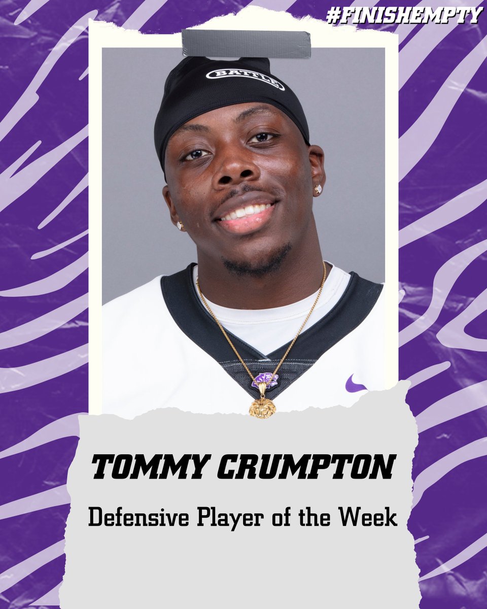 Ouachita Defensive Player of the Week Tommy Crumpton Linebacker - College Station, Arkansas #FINISHEMPTY