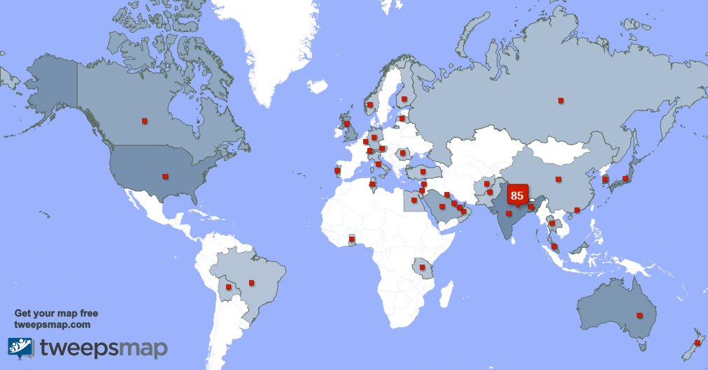 According to tweepsmap.com/!paudel_hp, you come from 41 countries
1. Nepal (86%) 🇳🇵
2. India (3%) 🇮🇳
3. Japan (2%) 🇯🇵

Can you see your country?