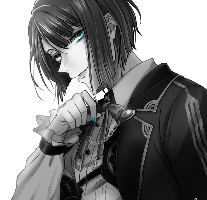 #絵をモノクロにするとかっこいい 