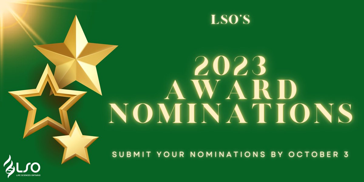 LifeSciencesON's tweet photo. The LSO 2023 Nominations are OPEN until Oct. 3! If you know someone in the life sciences community that is deserving and fits the criteria, NOMINATE NOW! 

https://t.co/z6GFumCVOS  

#2023LSOawards #recognizingexcellence #inclusion #awardwinning #lifesciences #community #CHOICE https://t.co/x3kINB28oI