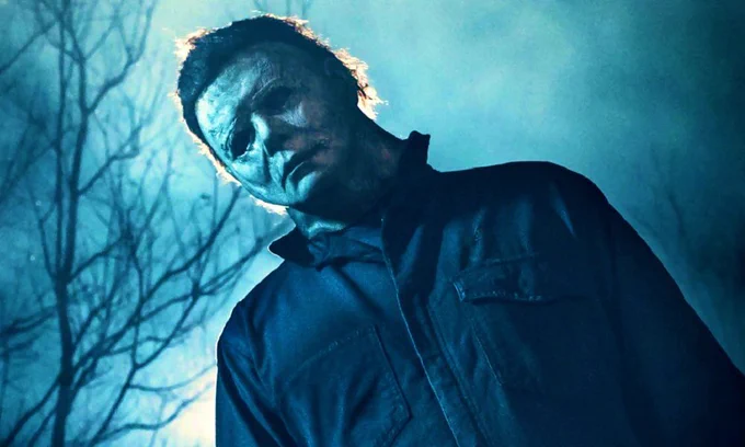 Horror Movie Icons in blue lighting 