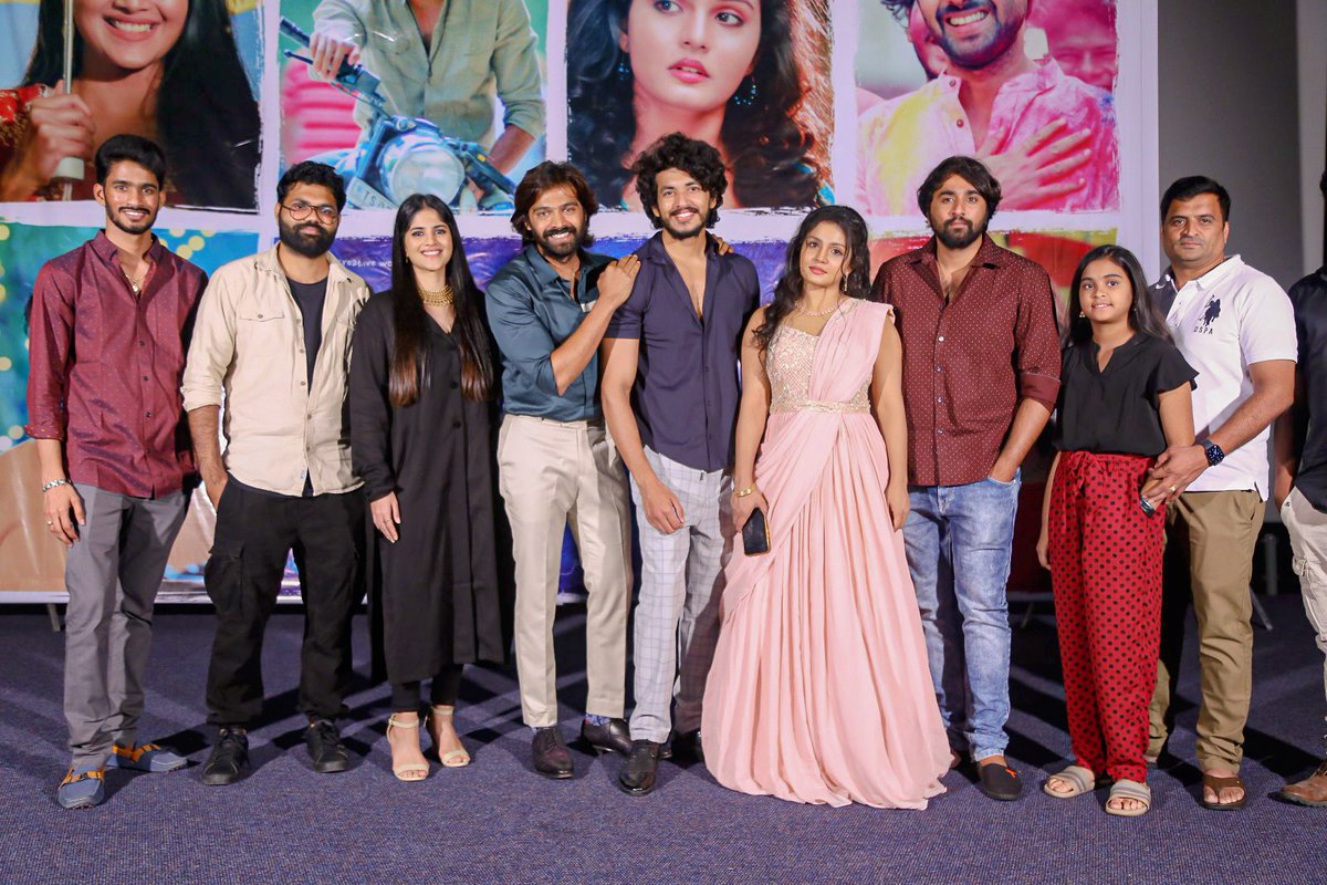 Few memorable pics from the #PremaDesam Press Meet ❤️🔥 Magical Evening of Love 💕 A #Manisharma 🎼 A @srikanthsiddham 🎬 @Thrigun_Aactor @akash_megha @madhoo69 @ajaykathurvar @harshachemudu @saregamasouth @Wawa_Originals