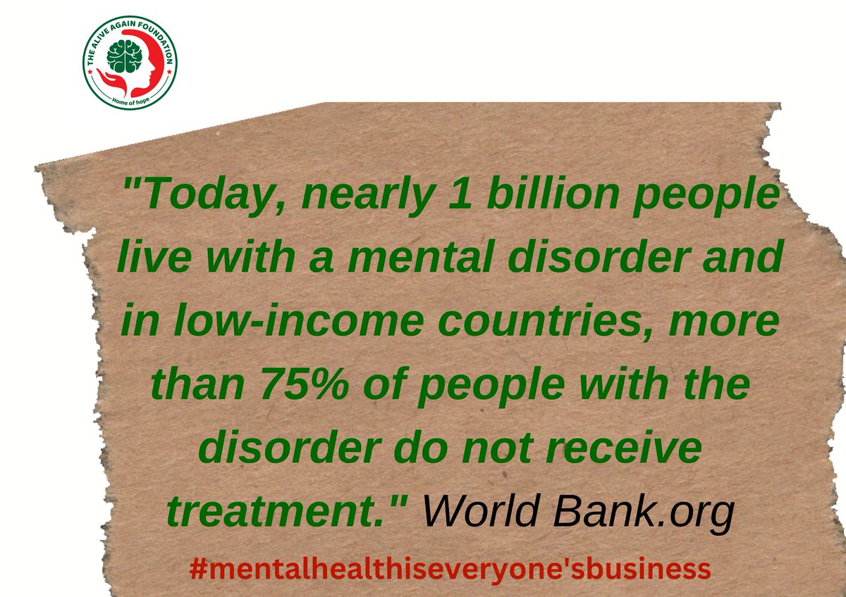 aliveagain14's tweet photo. Amidst numerous mental health challenges, most low income countries spend less than 1% of their health budget on mental health. We advocate for increased funding &amp; inclusion of mental health services into the primary health care interventions https://t.co/C0h8O0W6gb