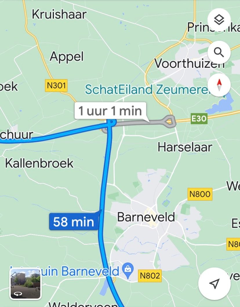 merelklepper's tweet photo. Ok @googlemaps, waarom zou iemand die optie überhaupt kiezen...? 🤔🤭

#route #Google #GoogleMaps #dtv https://t.co/g0khXsGOlU