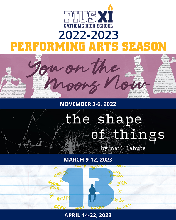 PiusPAC's tweet photo. The @PiusXIHigh Performing Arts 2022-23 season is now on sale! Join us for an exciting year of theater, choral music, band, orchestra, and dance! - https://t.co/CbfkpIbWso https://t.co/DChnabyHn0