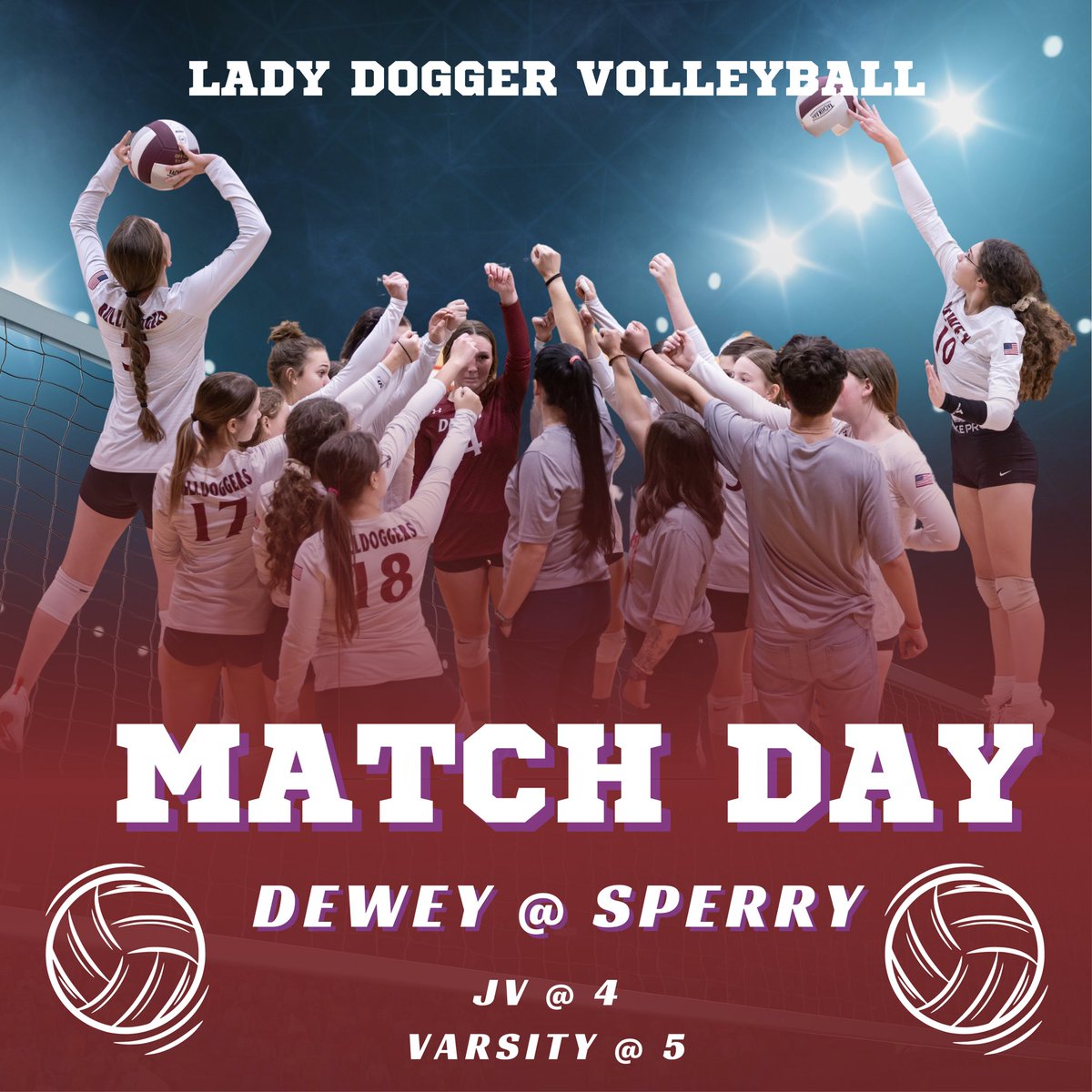 Varsity and JV 🏐🏐🏐 tonight @ Sperry. JV  will start at 4:00, followed by Varsity. Good luck ladies. #BulldoggerAthletics