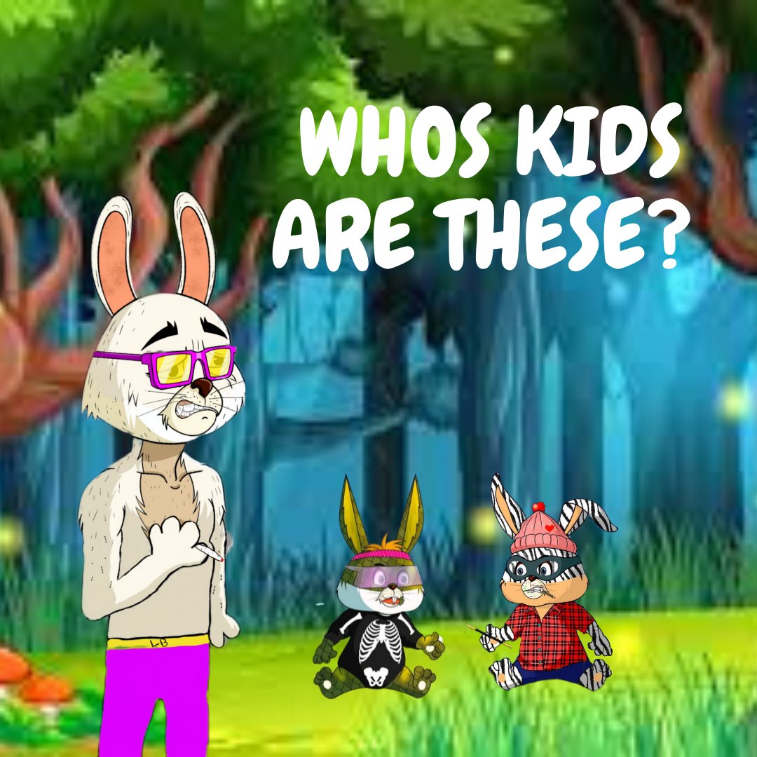 Gm gm!!!! Hyped for this week as we get our babies this weekend!!! But mine aren't supposed to be home till Saturday, so who's kids are these! Come get em!!!! #NFTcollections #NFTs #LB4L <a href="/TheLazyBunnyNFT/">Lazy Bunny NFT</a>