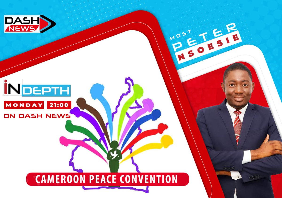 CamerounPeace's tweet photo. 🔴Follow us on Dash Media tonight at 20:00 GMT. Three Women Peace Builders will be speaking about our platform and the National Women's Negotiations for Peace in Cameroon. 1/2
***

#camerounpeaceconvention
#peaceincameroon
#peacenegotiations https://t.co/4nmbqh1nPR