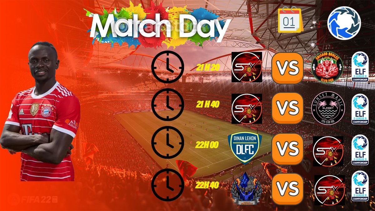 TGP MELUSI FC (@tgpmelusifc) on Twitter photo Voici notre programmation pour ce soir en championnat 😉
<a href="/ELFFIFA/">ELF - ESPORT LEAGUE FRANCE</a>
<a href="/ShockfxEsport/">ShockFX Esport</a> Voici notre programmation pour ce soir en championnat 😉
<a href="/ELFFIFA/">ELF - ESPORT LEAGUE FRANCE</a>
<a href="/ShockfxEsport/">ShockFX Esport</a>