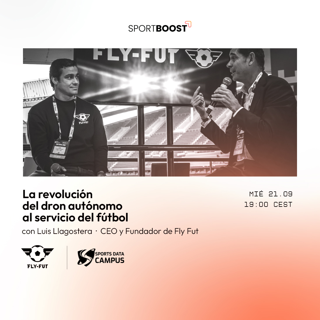SportBoostHub's tweet photo. En 48 horas tendremos la oportunidad de escuchar a @luisllagostera (Fundador y CEO de #FlyFut) hablar sobre "La revolución del dron autónomo al servicio del fútbol".
🚀 ¿Te interesa unirte a la charla?
@SportsDataCamp ofrece la openclass aquí: https://t.co/h2d9fUxVHz https://t.co/Kcl7EpJUmX