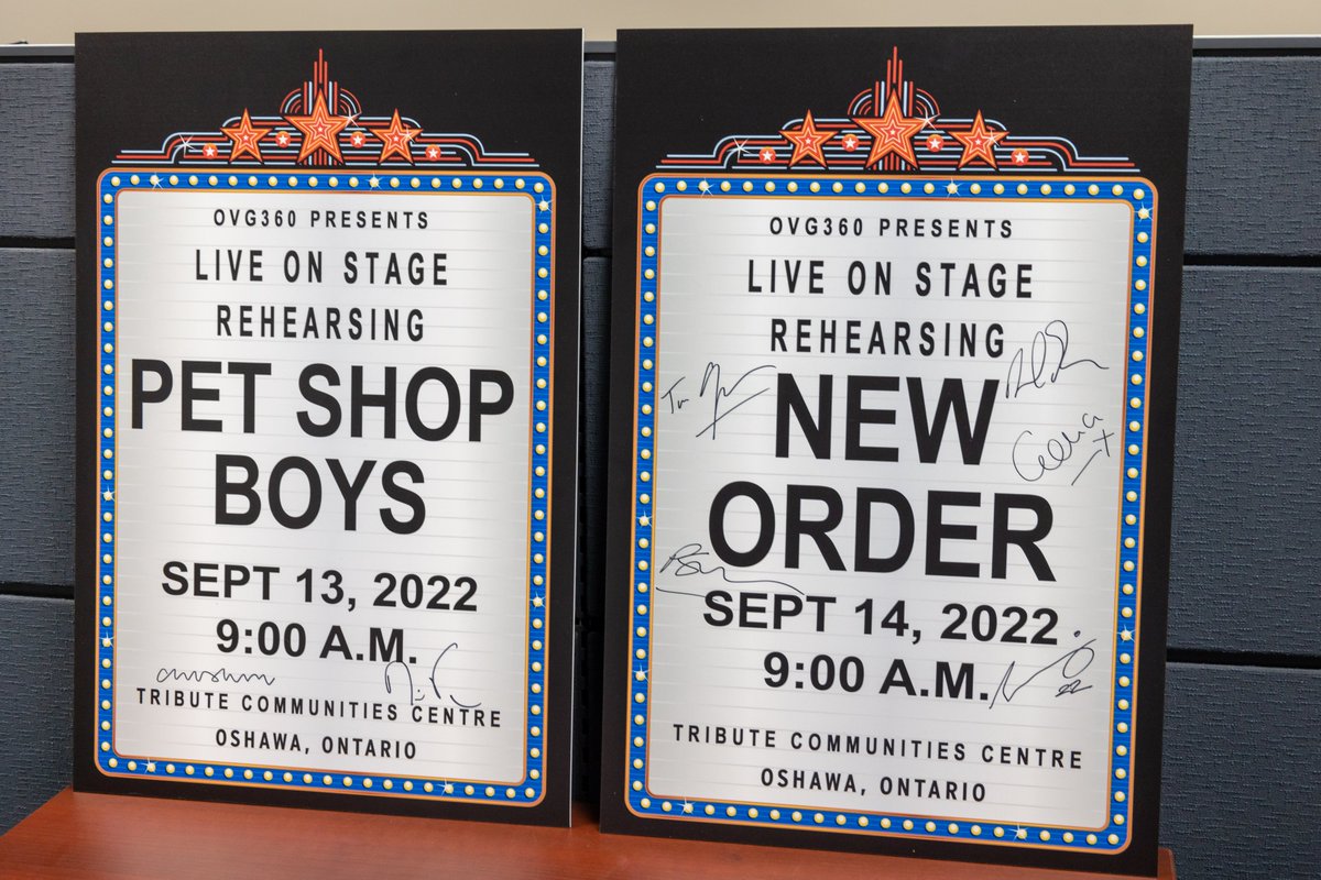 MyTributeCentre's tweet photo. We've had a lot of messages asking us what was going on at the venue last week. @neworder &amp; @petshopboys were rehearsing at the @MyTributeCentre for their co-headlining, #TheUnityTour which kicked off in Toronto on Saturday. We appreciated the live music playlist all week! 😍 https://t.co/2pfLoRevxu
