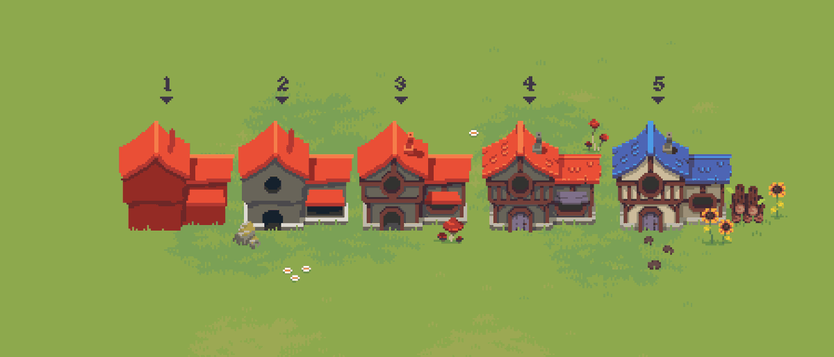 GuiMaitre's tweet photo. How to build a bigger house💭

#pixelart  #ドット絵  #aseprite #gameart https://t.co/2vla02Djnm