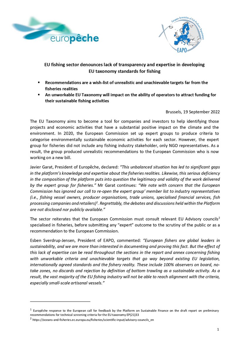 EU Association of fish Producers Organisation tweet media