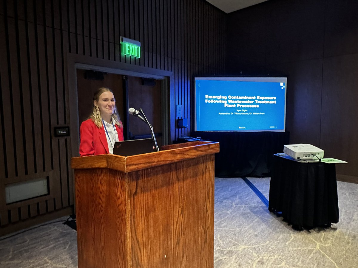What a great job Kyra Sigler did today <a href="/UKWater/">KWRI</a> conference! Congrats on your award for your presentation! Well deserved! <a href="/uk_bae/">UK Biosystems & Agricultural Engineering</a> #PFAS #WWTP
