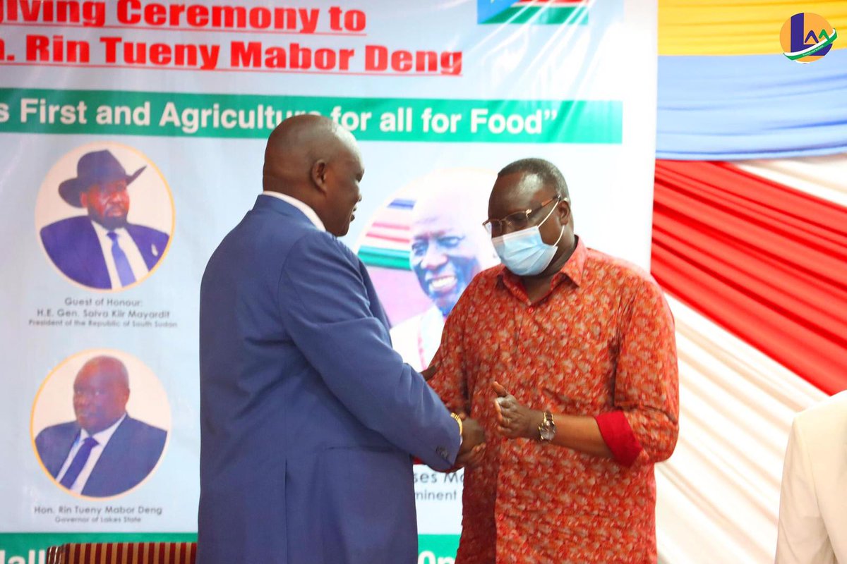 Tall as I am, the figure of Governor Rin is still dominant. My other advice to him was that peace &amp; violence aren’t only faces of the same coin but are contagious. Since Lakes has relative peace, this must break out to engulf Warrap, Unity, Jonglei, E. Equatoria &amp; W. Equatoria.