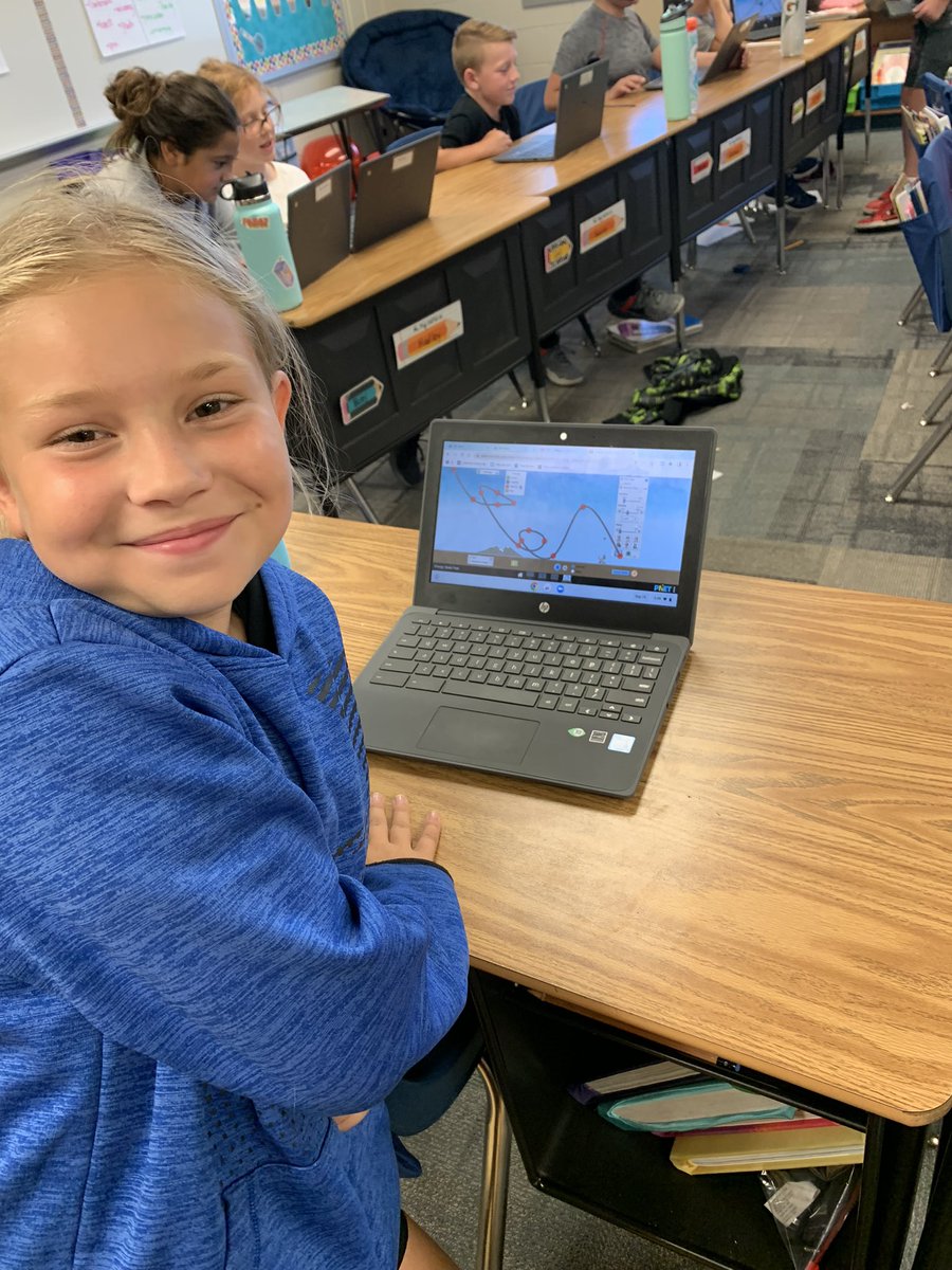 4th graders designed skate parks using Phet Simulations to show how potential energy changes to kinetic energy. The skaters went on some pretty wild rides! #lakeviewvikes