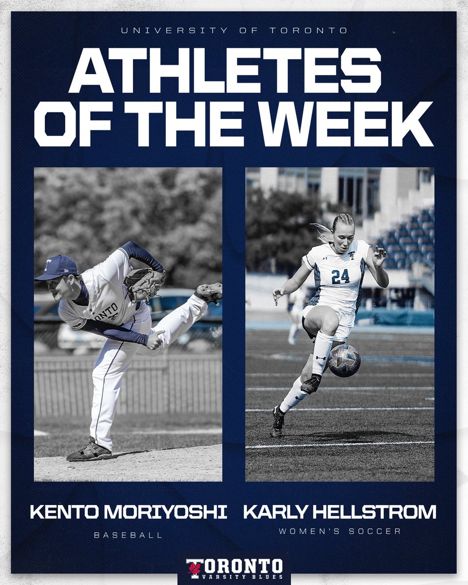 Coming up clutch! 💪

Moriyoshi allowed no runs through six inning in our win over TMU, while Hellstrom recorded two goals and two assists over the weekend, including a game-winning penalty shot vs. the Trent Excalibur!

🗞: bit.ly/3LtuAOI

WE ALL #BLEEDBLUE | #WeAreTO