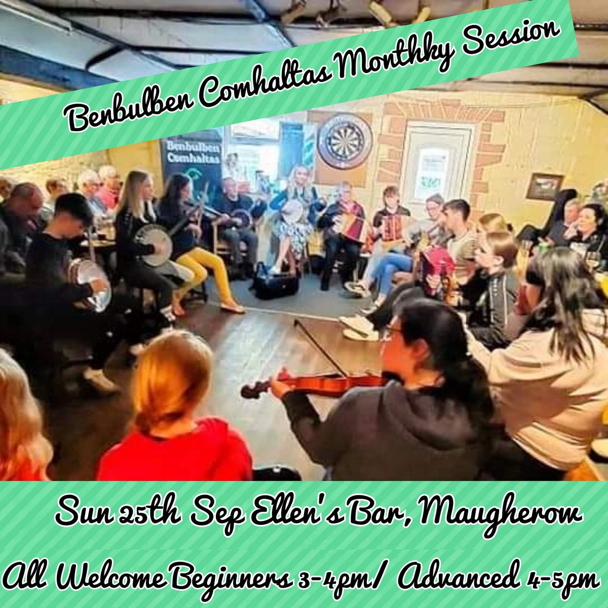 Our session schedule will resume Sunday 25th September 3pm to 5pm Ellens Bar, Maugherow. Annual Membership will also be open that evening. New members welcome- €6 children , €12 adults, €20 Family. Card payment will be available.
 🎻🎻 #comhaltas